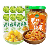 吉香居 脆口下饭菜345g+榨菜真芯25g*6 泡菜咸菜