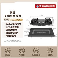Leader 换新补贴 海尔出品统帅天然气燃气灶家用双灶台嵌入式官方LQ720GA