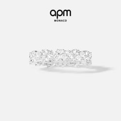 APM Monaco 密镶戒指轻奢叠戴指环情侣对戒生日礼物