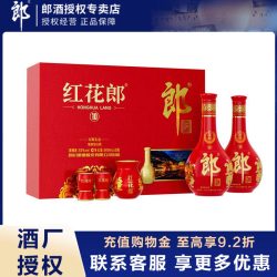 郎酒 红花郎10 53%vol 酱香型白酒 500ml*2瓶 礼盒装