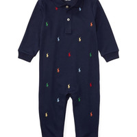 RALPH LAUREN Baby Boys Long Sleeve Solid Coverall