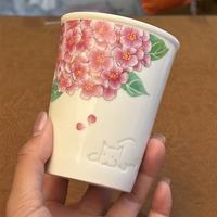棠门 玲珑镂空陶瓷新款可乐杯约250mL