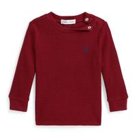 RALPH LAUREN 华夫格针织棉质长袖T恤 男童