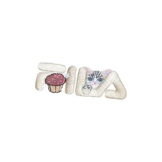 FILA 女装圆领刺绣修身针织短袖T恤