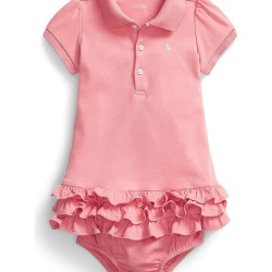 RALPH LAUREN Baby Girls Ruffled Polo Dress