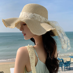赫卡维 春夏季蕾丝草帽