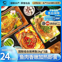 小霸龙 国联烤鱼 嫩滑国产罗非鱼 1kg 各1盒