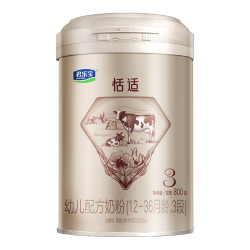 君乐宝 恬适3段幼儿配方奶粉12-36个月800gHMOs 小分子蛋白