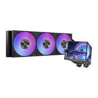 超频三 DX360 ARGB 双4吋IPS屏显 黑色 一体式CPU水冷散热器