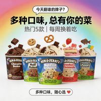 BEN&JERRY'S 本杰瑞冰淇淋进口雪糕同款冰激凌巧克力布朗尼大桶装