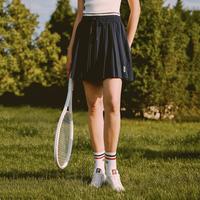 FILA 女装半身裙 时尚细褶休闲日常百搭舒适基础梭织裙
