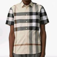 BURBERRY 男式经典格纹潮流时尚衬衫
