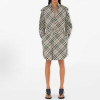 BURBERRY 格纹印花翻领舒适休闲长袖女款连衣裙