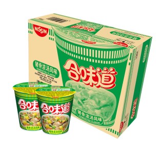 88VIP：日清食品 日清 合味道猪骨浓汤风味方便面 924g 12杯整箱