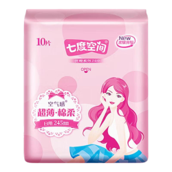 七度空间 透气 卫生巾245mm 40片