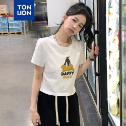 唐狮 女士兔八哥联名纯棉T恤