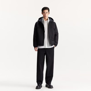 杰克琼斯 225423019 冬季休闲羽绒服 黑色 L