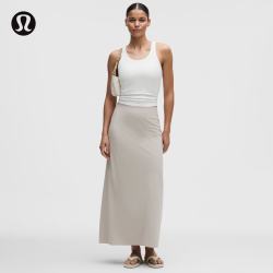 lululemon 丨Breezily 女士长款半身裙 速干芯吸 LW8AR5S 都市沙棕 S
