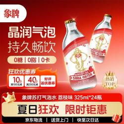 象牌 荔枝味苏打水 325ml*24瓶