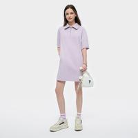 FILA 女装FUSION系列运动连衣裙女士休闲翻领短袖针织连衣裙
