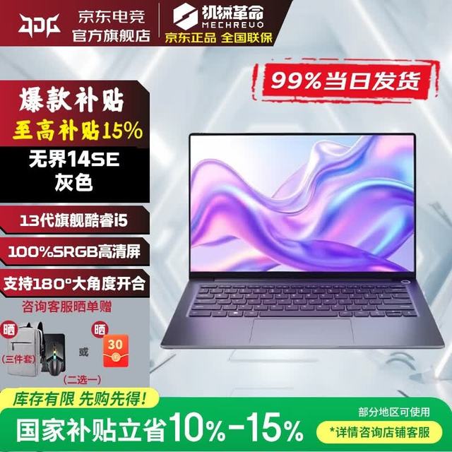 机械革命 无界14SE灰 i5-13420H 12G 500G