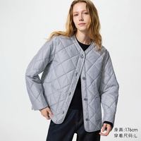 优衣库 PUFFTECH空气棉服无领茄克优衣库女装外套夹克482274 484251