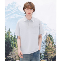 gxgjeans 双层领口设计翻领短袖polo衫