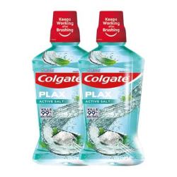 高露洁 清爽海盐精油进口漱口水500ml*2瓶 含氟深层清洁