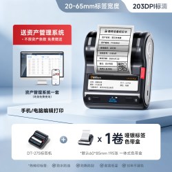 德佟 DT-275固定资产标签打印机盘点机条码机亚银热转印标签贴打码机卡片管理系统标签机设备编码智能便携
