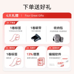 精臣 M2热转印标签打印机大尺寸固定资产标识卡二维码商标logo亚银不干胶贴纸防水哑银设备铭牌办公碳带标签机