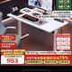 乐歌 E2 升降电脑桌 原木色+雅白 1.2m 直形款
