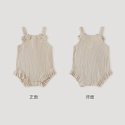 巴厘小猪 婴儿连体衣 莫代尔棉吊带哈衣