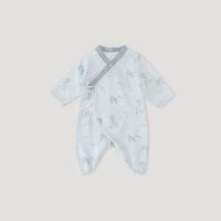 巴厘小猪 蝴蝶衣新生婴儿夏季长袖薄款空调服睡衣天竹棉纱布