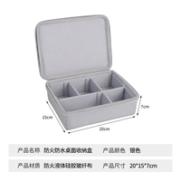 防火防水数码收纳盒办公用品电子设备数据线多功能分格桌面收纳包