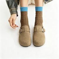 西遇 厚底勃肯鞋女 新款圆头一脚蹬懒人鞋外穿增高半拖