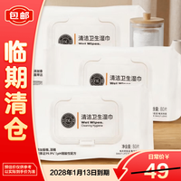 胖东来 DL清洁卫生湿巾80片*3包装
