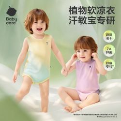babycare 自然凉选随心裁三角爬服宝宝抑菌连体衣吸汗速干夏季