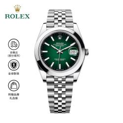 ROLEX 日志型 26年新款 烟熏绿 自动机械机芯 100米防水 41mm 男表 瑞表