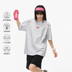 404MOBGANG 男士立体刺绣短袖T恤