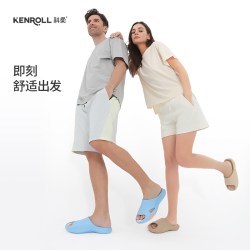 KENROLL 科柔 K268 防滑厚底运动拖鞋 29码 蓝色 可拆卸鞋垫