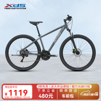 喜德盛 旭日350 X6 铝合金车架碟刹避震山地自行车 21速油压碟刹 雾隐灰 M码（170-185cm）