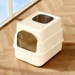 VIP DOG 猫砂盆全封闭式超大号防外溅宠物顶入一体式特大猫沙盆猫厕所防臭