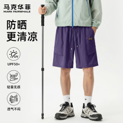 马克华菲 JMK豹纹小恶魔 UPF50+防晒 紫色 2XL 男士短裤