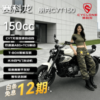 宗申 朋克CVT150 复古巡航 民谣白 燃油摩托车