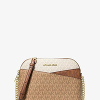 MICHAEL KORS Jet Set Travel Medium Color-Block Signature Logo Crossbody Bag