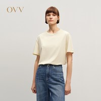 移动端：OVV 秋冬新款女装经典舒适圆领简约基础宽松短袖T恤