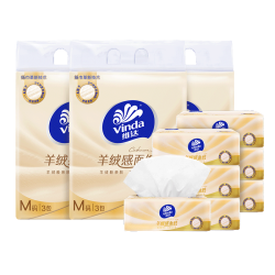维达 羊绒感抽纸 3层 M码 70抽*3包