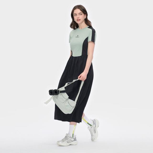 FILA 【斐乐FUSION】FUSION系列连衣裙 宽松通勤短袖裙