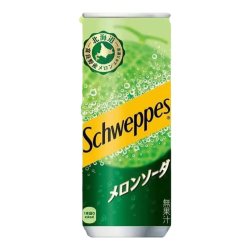 可口可乐 北海道日本进口schweppes可口可乐怡泉哈密瓜味气泡汽水苏打饮料 250ml*12罐