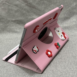 11代立体凯蒂猫diy贴纸360度旋转ipad保护套10.2/Pro11皮套Air7/6